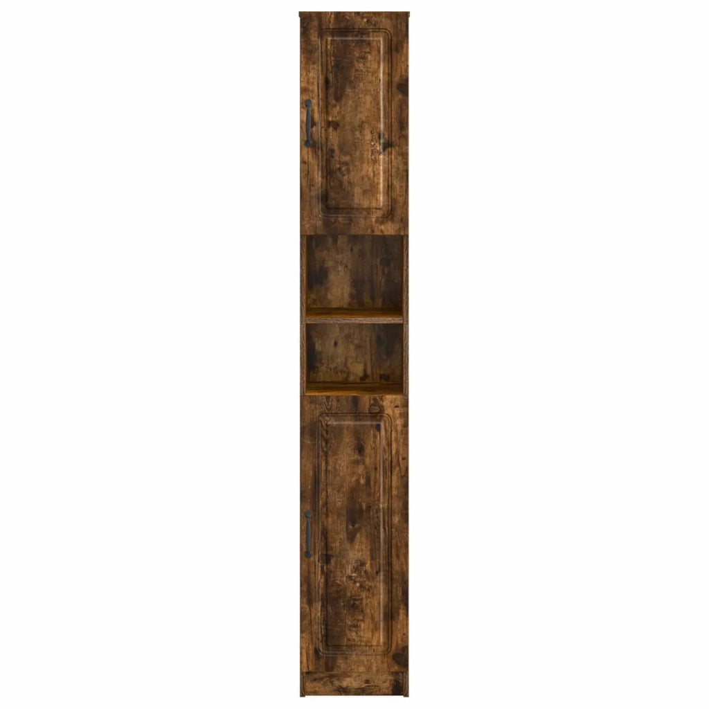 Armadio da Bagno con Ripiano Aperto UTRECHT Rovere Fumo 897700