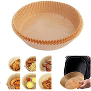 Trade Shop - Carta Rotonda Pergamena Per Assorbe Olio Frittura Forno Friggitrice 16cm X 4,5cm -