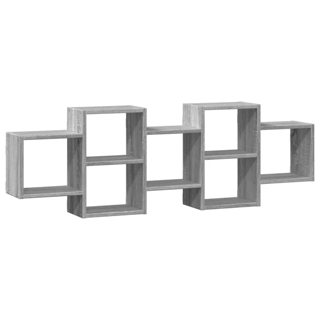 vidaXL Mensola a Muro Grigio Sonoma 129x18x42 cm in Truciolato