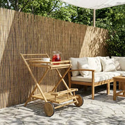 Carrello per tè con ruote Naturale 79 x 67.5 x 84 cm Bambù