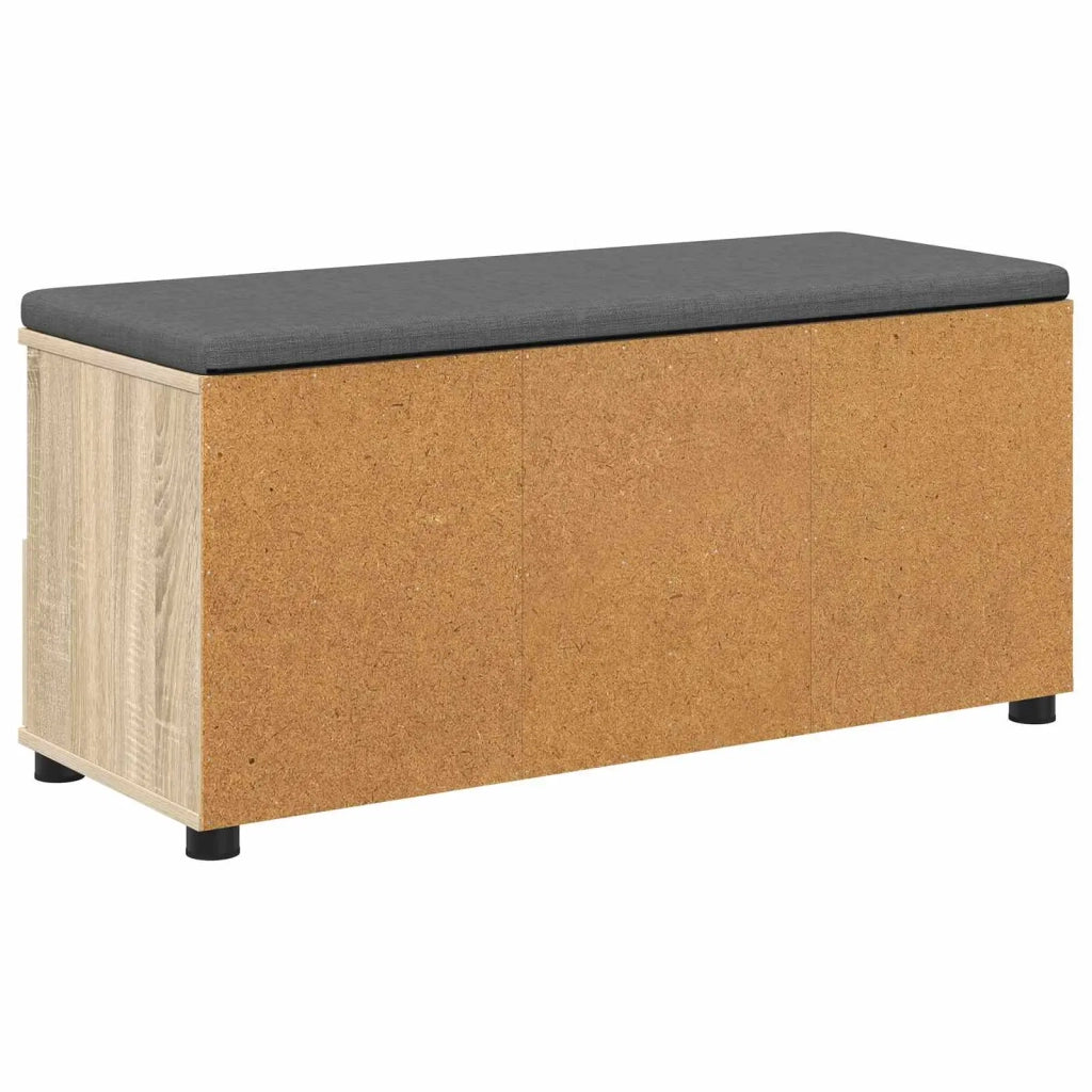 Panca per ingresso con cuscino Rovere Sonoma 100 x 38 x 46 cm
