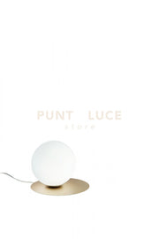 SNAIL  LUMETTO ORO CON SFERA OPALE BIANCA 1 LUCE ATTACCO G9 D.22CM