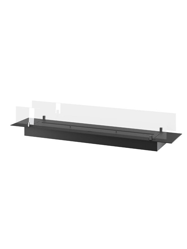 INSERT SLIM - Biocamino a bioetanolo da incasso nero con vetri - 1500
