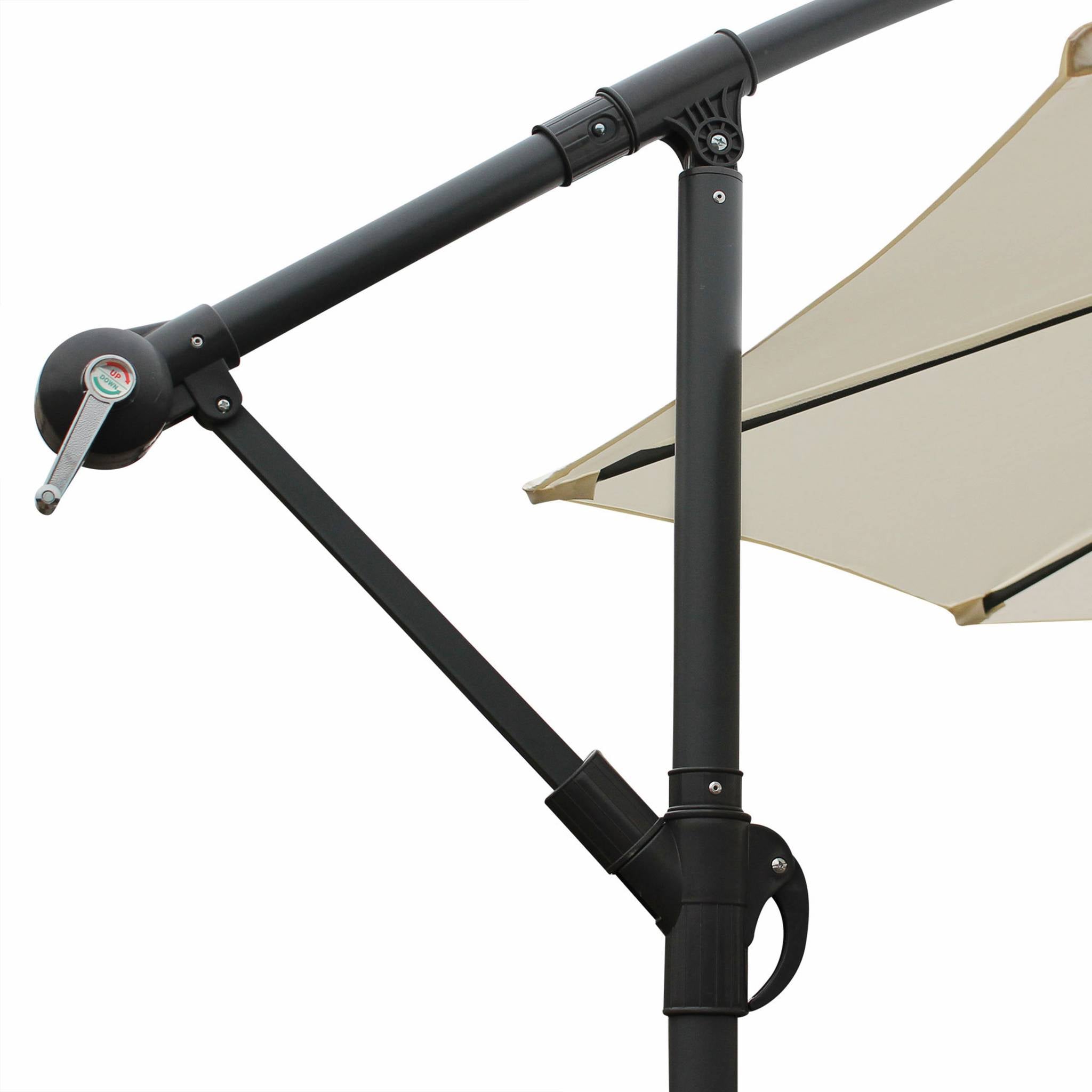 Ombrellone rotondo offset 300cm, ecrù