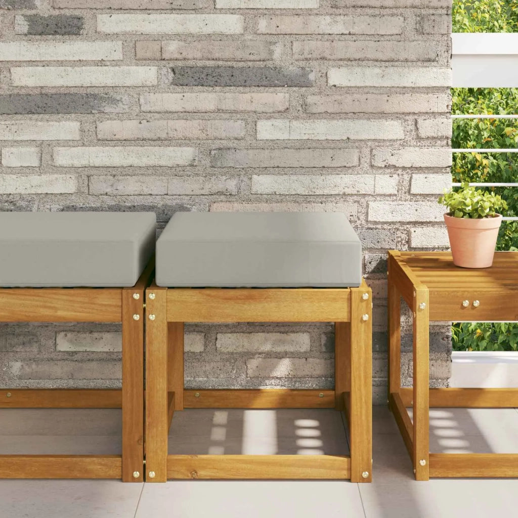 Cuscino da Sedia Esterno Grigio 40 x 40 x 8 cm 100% Poliestere 900932