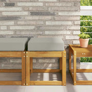 Cuscino da Sedia Esterno Grigio 40 x 40 x 8 cm 100% Poliestere 900932