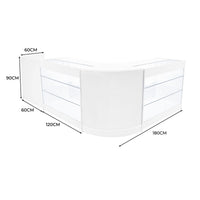 Set Banconi LED Bianco Aries K1200 CM60 TB60 Vetrina Negozio con Serratura