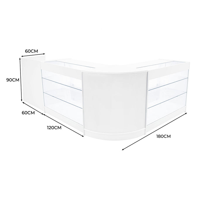 Set Banconi LED Bianco Aries K1200 CM60 TB60 Vetrina Negozio con Serratura