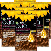 GARNIER OLIA SET 7 CONFEZIONI DI TINTA CAPELLI 6.3 CASTANO CHIARO DORATO