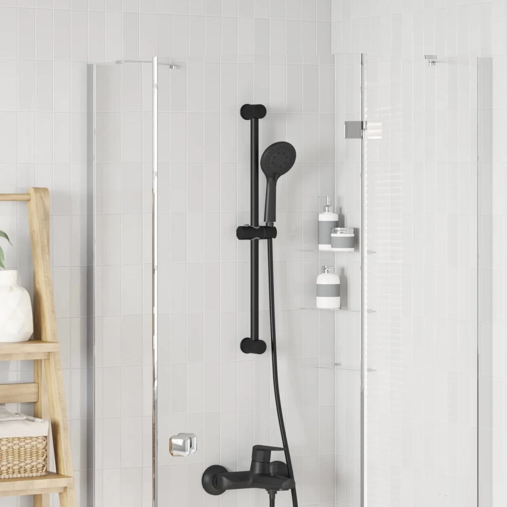 Supporto per Testa di Doccia Nero 71 cm Acciaio Inox CFW1522090