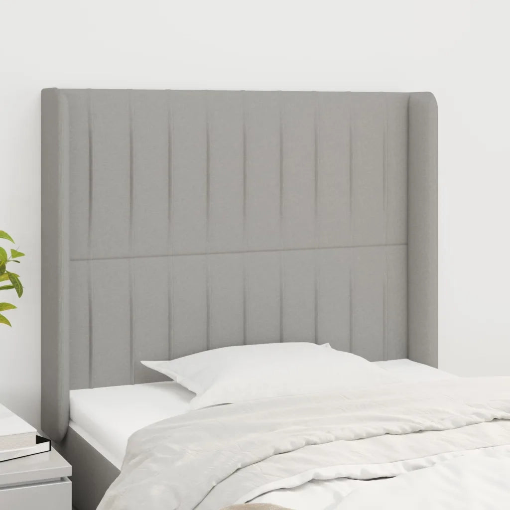 Testiera ad Orecchio Grigio Chiaro 93x16x118/128 cm in Tessuto 3119800