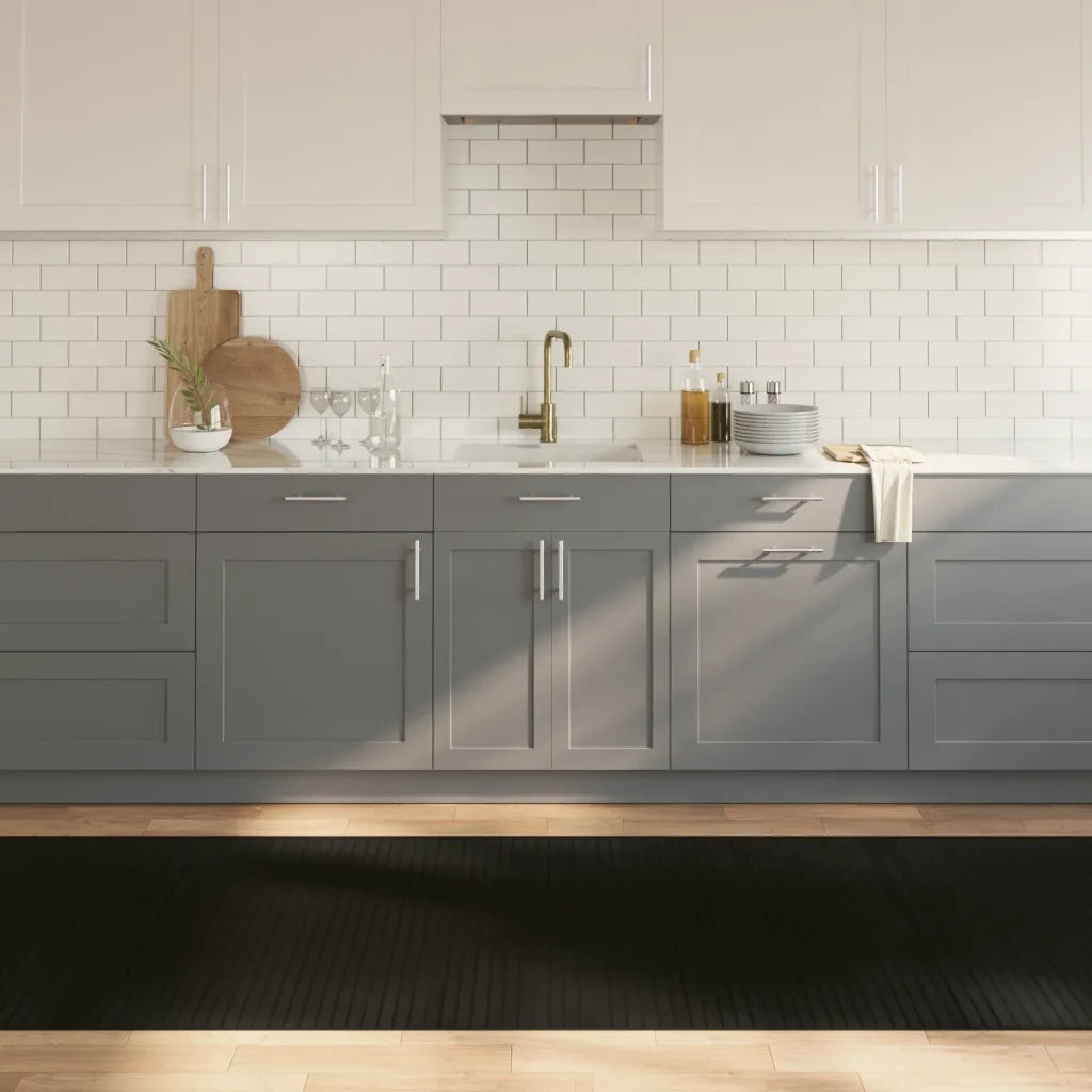 Tappeto Rettangolare Nero 100x500 cm in BambÃ¹