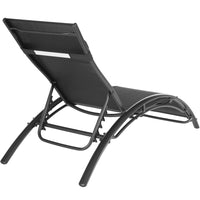 Set di 2 lettini prendisole con cuscino per la testa nero 2208198