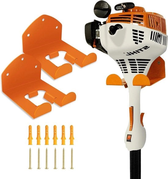 Organizzatore per Trimmer da Giardino su Parete - 2 Pack - Racks per Trimmer da Garage - Hanger per Strumenti da Giardino - 2 pezzi