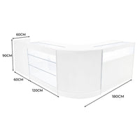 Set Banconi Bianco Polaris LED K1200 B1200 CM60 TB60 con Serratura e Vetrina