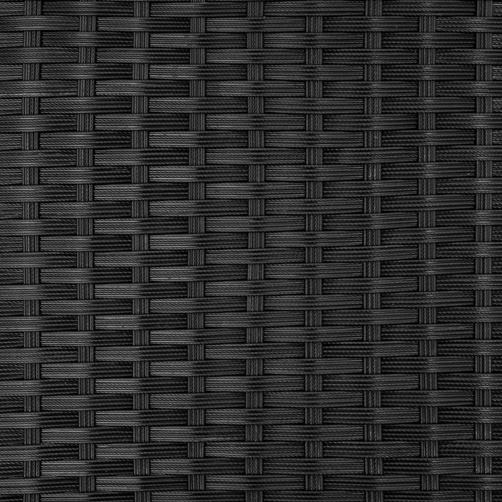 Mobile da giardino in rattan sintetico intrecciato in resina 2 posti nero 2108062