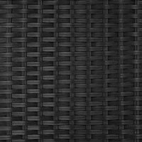 Mobile da giardino in rattan sintetico intrecciato in resina 2 posti nero 2108062