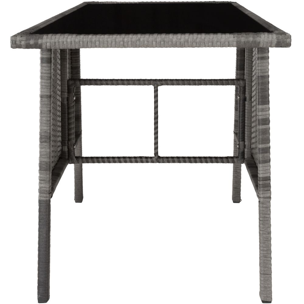 Mobile da giardino in rattan sintetico intrecciato in resina 2 posti grigio 2108061