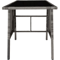 Mobile da giardino in rattan sintetico intrecciato in resina 2 posti grigio 2108061