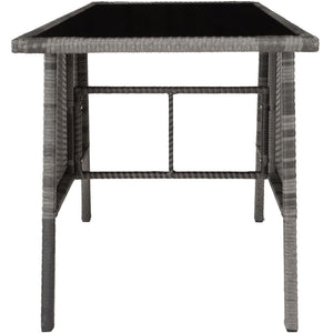 Mobile da giardino in rattan sintetico intrecciato in resina 2 posti grigio 2108061