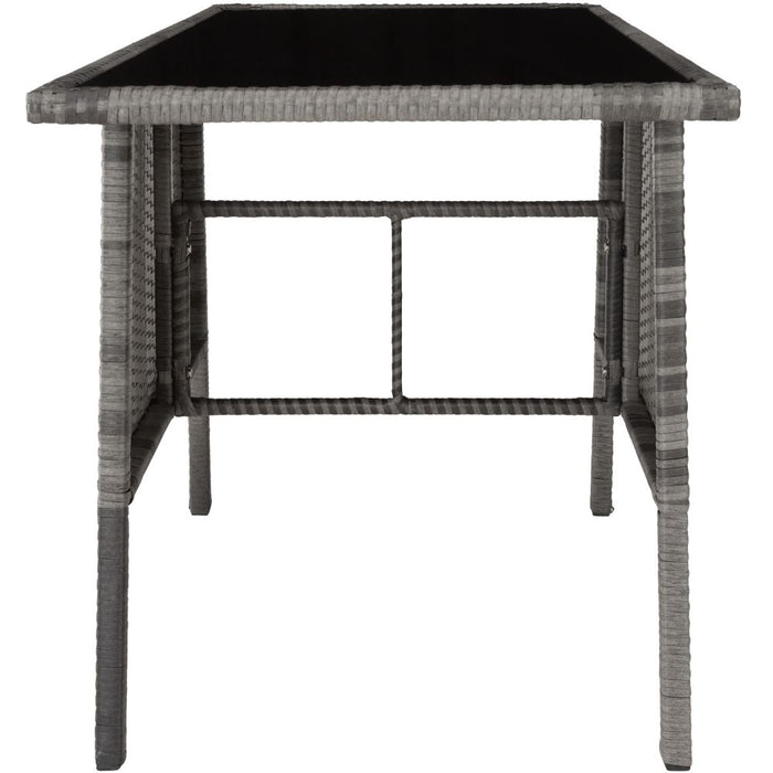 Mobile da giardino in rattan sintetico intrecciato in resina 2 posti grigio 2108061