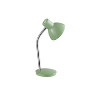 Lampada Da Scrivania Moderna Play Metallo Cromo Verde 1 Luce E14