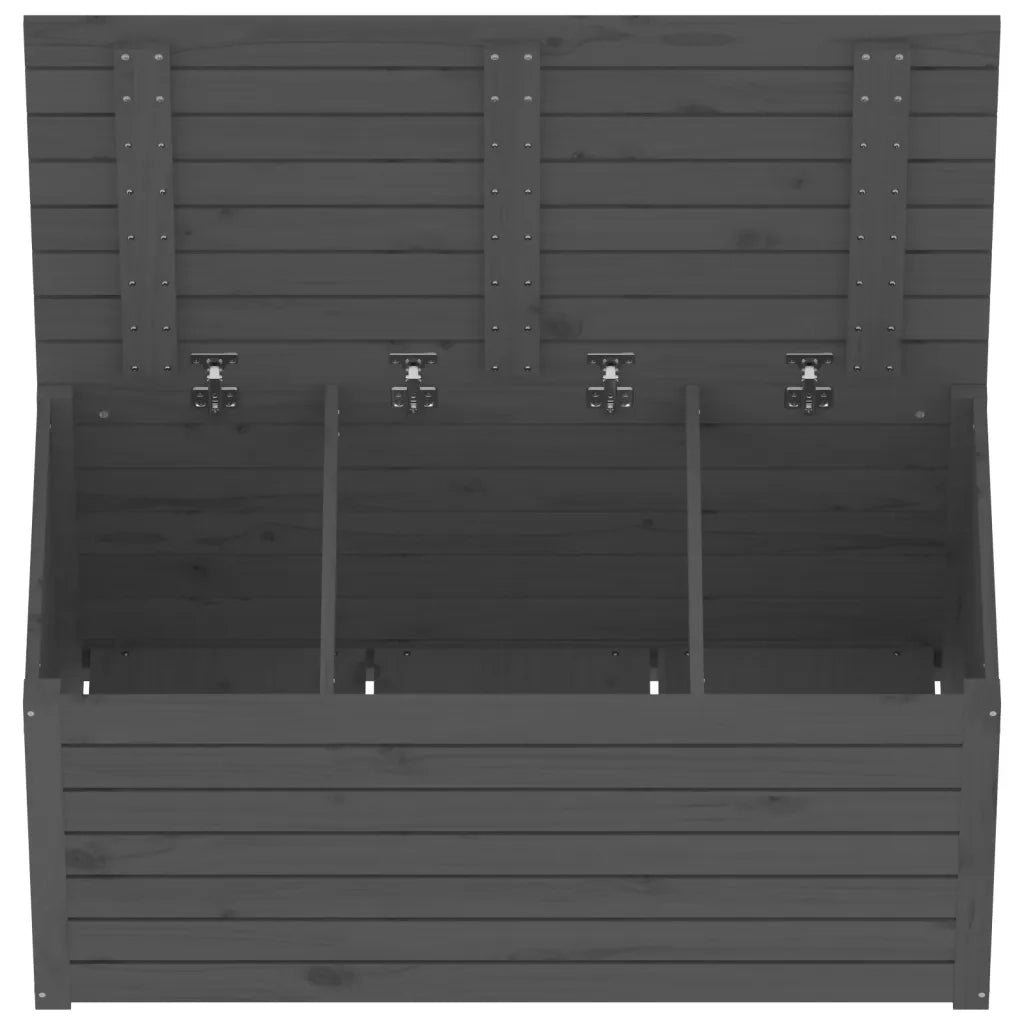 Contenitore Giardino Grigio 101x50,5x46,5cm Legno Massello Pino 823950