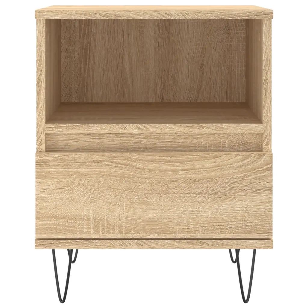 Comodino Rovere Sonoma 40x35x50 cm in Legno Multistrato 830626