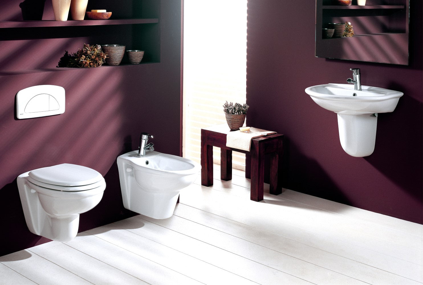 Bidet sospeso - serie fiore