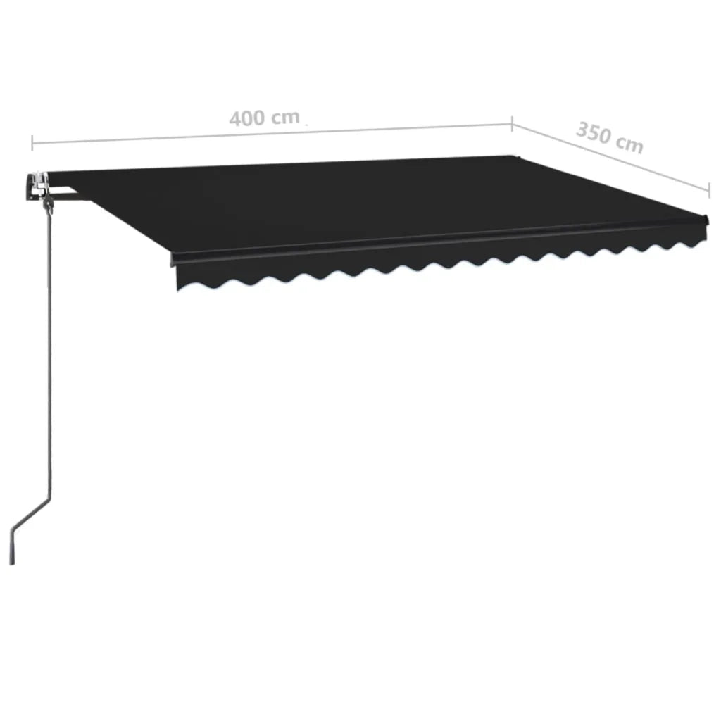 Tenda Automatica con Sensore Vento e LED 400x350 cm Antracite 3069194