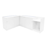 Set Banconi Bianco Eclipse LED 2 x C1200 LM60 TB60 con Serrature e Vetrina