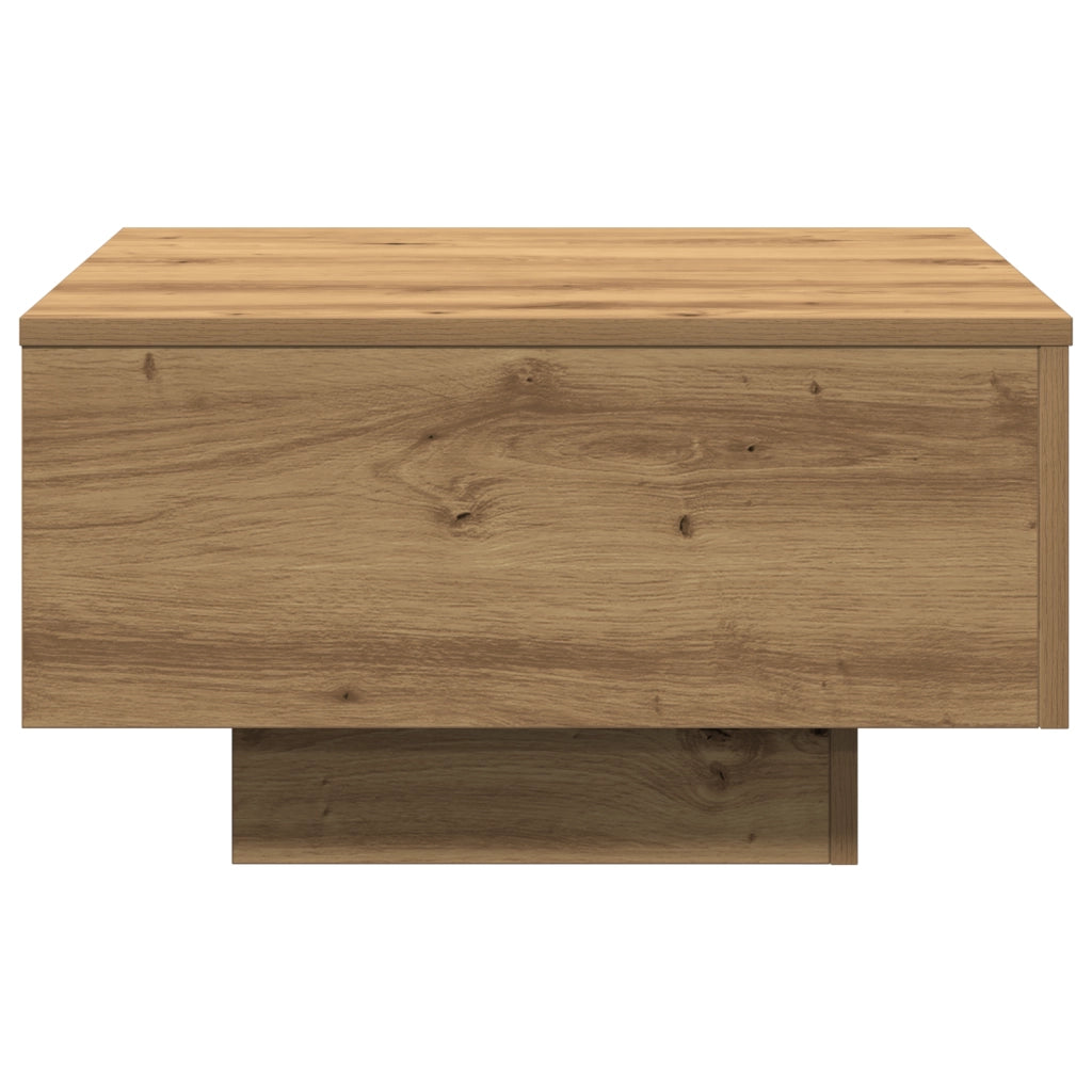Tavolino da caffÃ¨  in rovere artigianale 55x55x31 cm in legno composito