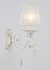 Lampada da parete Elegant in Metallo Grace Bianco con Oro