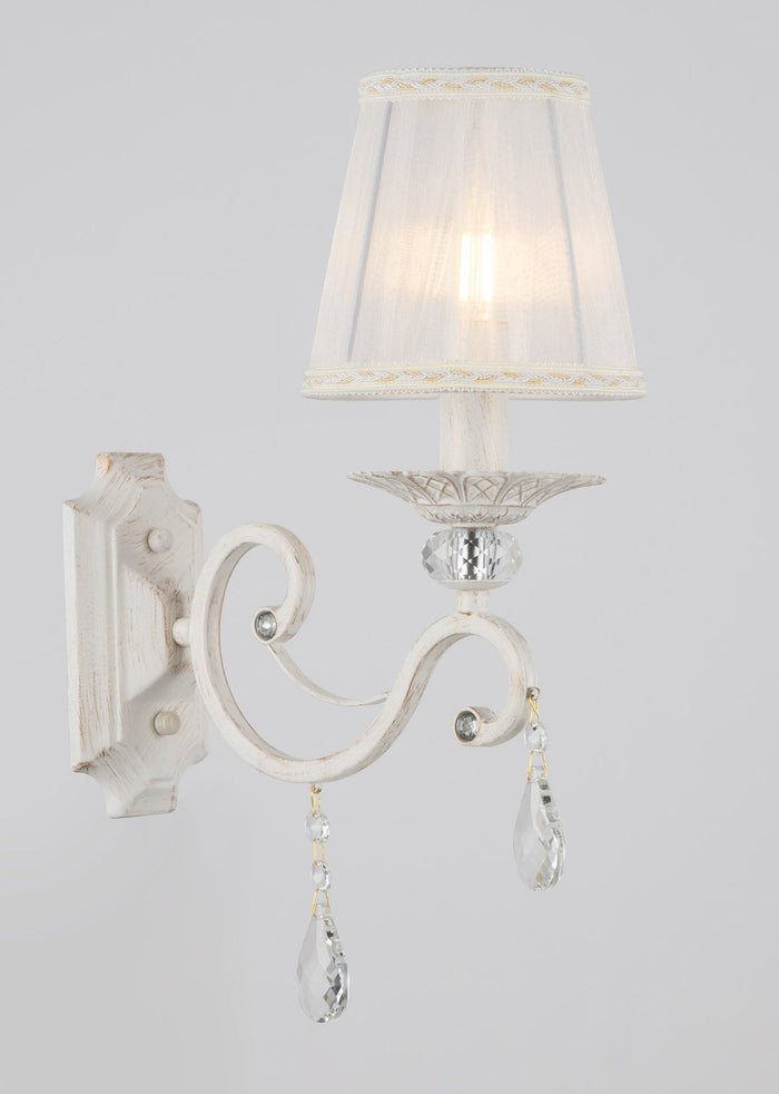 Lampada da parete Elegant in Metallo Grace Bianco con Oro