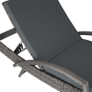 Lettino prendisole sdraio mobile da giardino 5 posizioni grigio 2208056