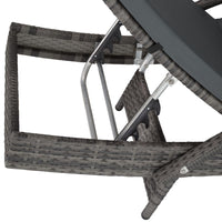 Lettino prendisole sdraio mobile da giardino 5 posizioni grigio 2208056