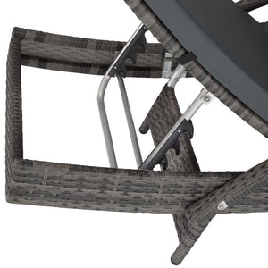 Lettino prendisole sdraio mobile da giardino 5 posizioni grigio 2208056