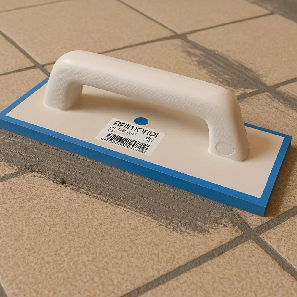 Spatola fuga doppio profilo gomma morbida azzurrina 100x245 mm