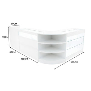 Set Banconi Bianco Hyperion LED K1200 B1200 LM60 TB60 con Serrature e Vetrina