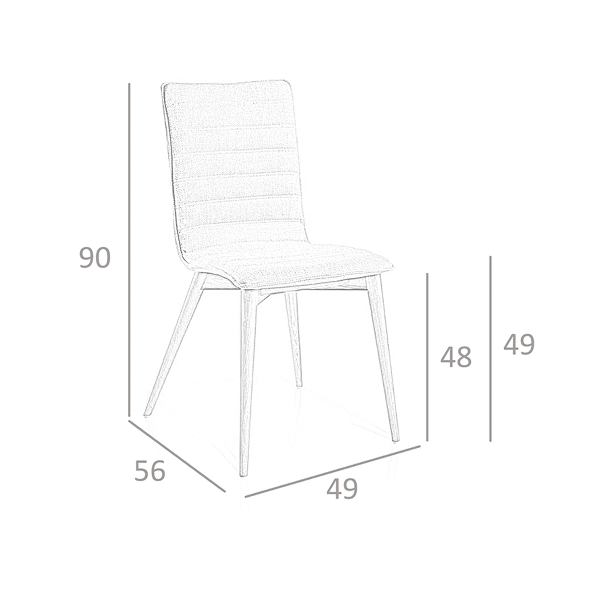 Sedia in tessuto grigio