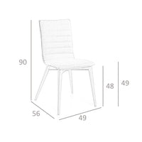 Sedia in tessuto grigio