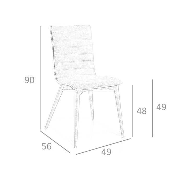 Sedia in tessuto grigio