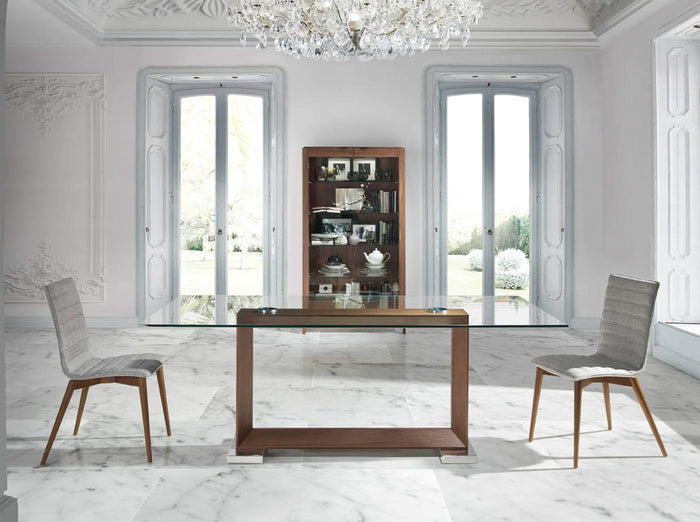 Sedia in tessuto grigio