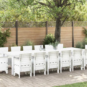 Set da Pranzo per Giardino 15 pcs Bianco Rattan Polt 3378646