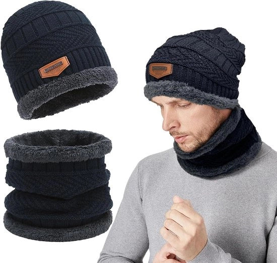 Set di Berretto e Sciarpa per Attività All'Aperto Unisex per Inverno