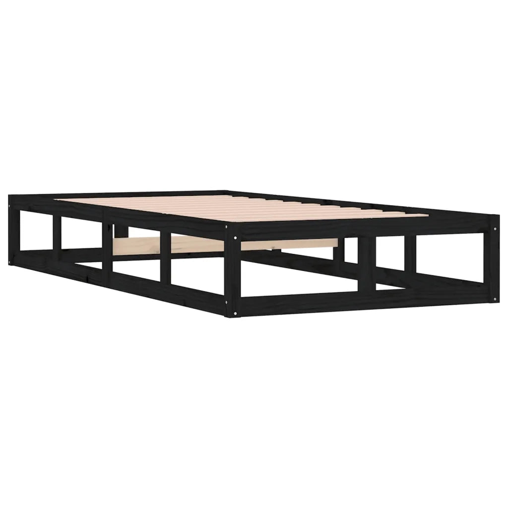 Giroletto Nero 75x190 cm 2FT6 Small Single in Legno Massello