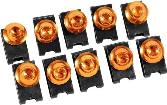 Set di 10 viti M5 5 x 16 mm per modifiche auto e motociclo - set di 10 viti in 4 colori opzionale - oro