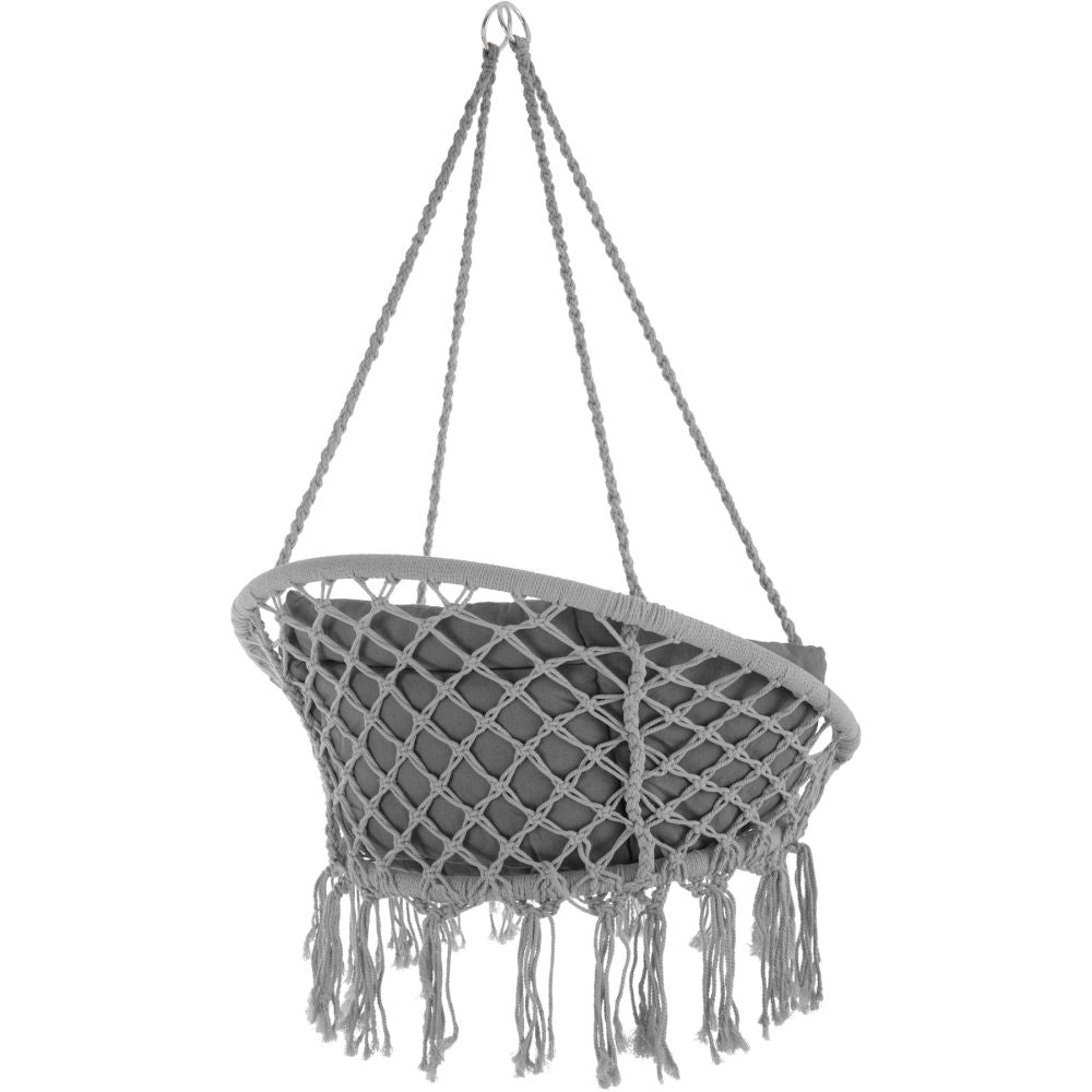 ELISA poltrona sospesa amaca mobili da giardino diametro 80 cm grigio 2208165