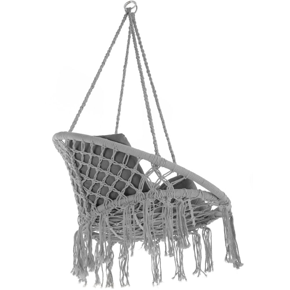 ELISA poltrona sospesa amaca mobili da giardino diametro 80 cm grigio 2208165