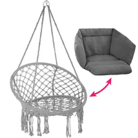 ELISA poltrona sospesa amaca mobili da giardino diametro 80 cm grigio 2208165